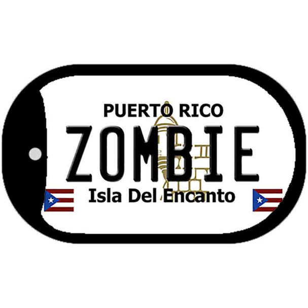Zombie Puerto Rico Metal Novelty Dog Tag Necklace DT-6869