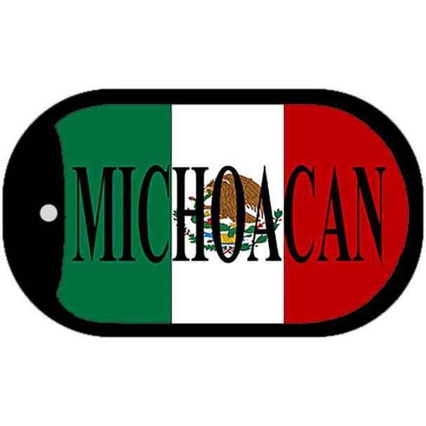 Michoacan Mexico Flag Metal Novelty Dog Tag Necklace DT-3447