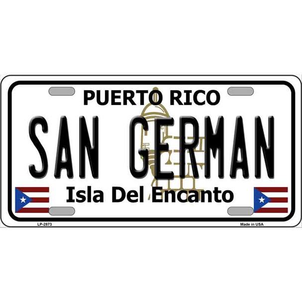 San German Puerto Rico Metal Novelty License Plate