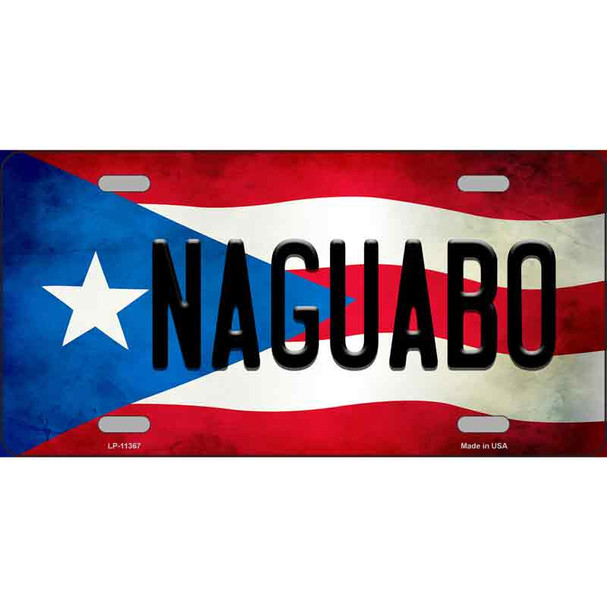 Naguabo Puerto Rico Flag License Plate Metal Novelty