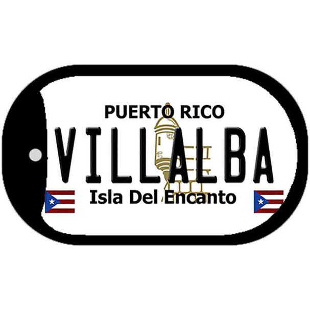 Villalba Puerto Rico Metal Novelty Dog Tag Necklace DT-2885