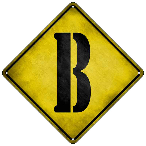 Letter B Xing Novelty Metal Crossing Sign