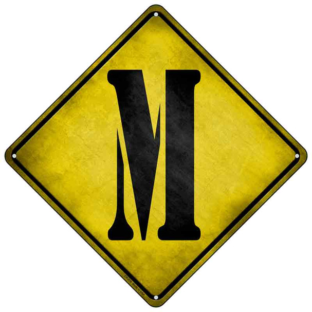 Letter M Xing Novelty Metal Crossing Sign