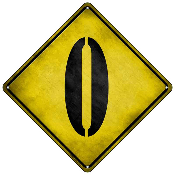 Letter O Xing Novelty Metal Crossing Sign