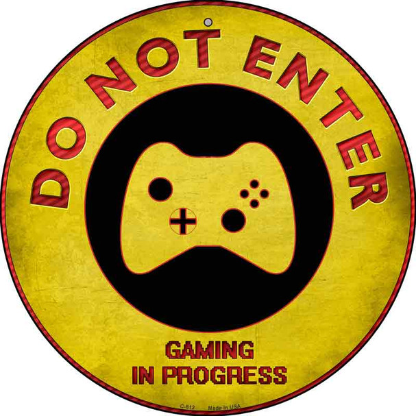 Do Not Enter Xbox Gaming In Progress Novelty Metal Circular Sign C-812