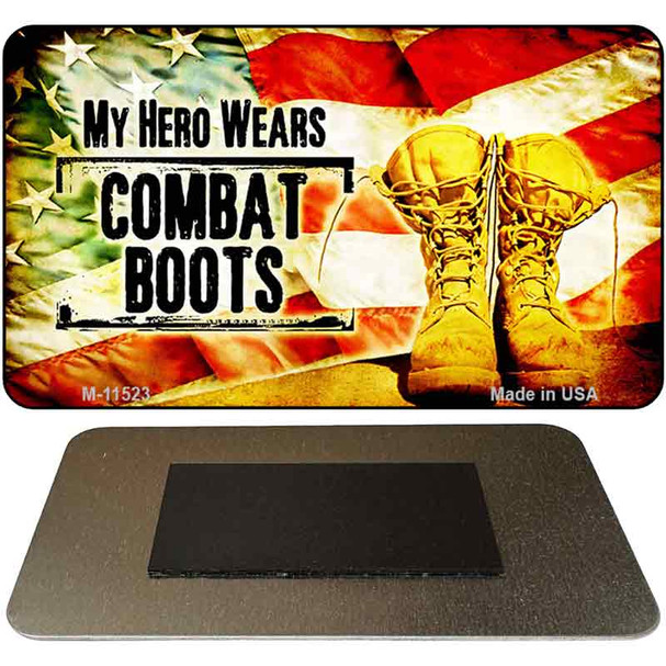 My Hero Wears Combat Boots Novelty Metal Magnet M-11523