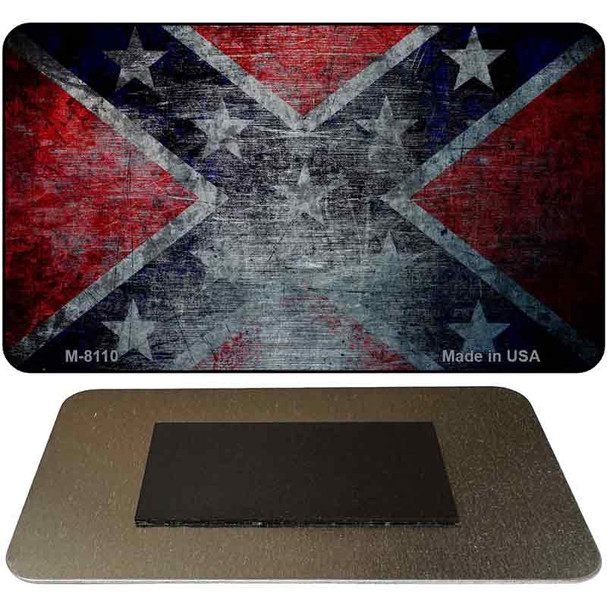 Confederate Flag Scratched Novelty Magnet M-8110