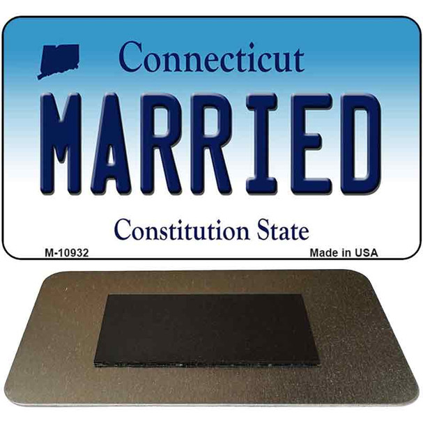 Married Connecticut State License Plate Tag Magnet M-10932