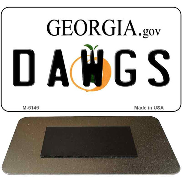 Dawgs Georgia State License Plate Tag Novelty Magnet M-6146