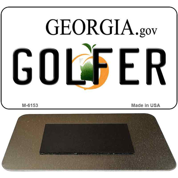Golfer Georgia State License Plate Tag Novelty Magnet M-6153