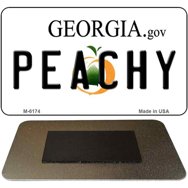 Peachy Georgia State License Plate Tag Novelty Magnet M-6174