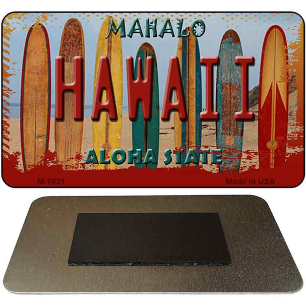 Hawaii Surboards Novelty Metal Magnet M-7831