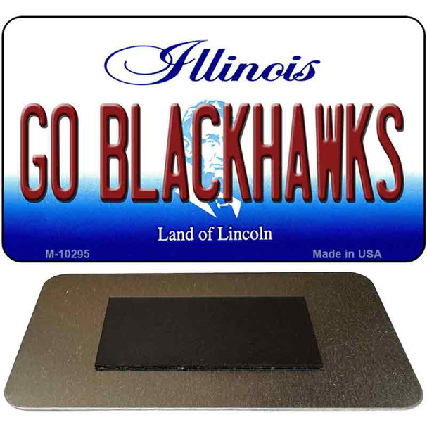 Go Blackhawks Illinois State License Plate Tag Magnet M-10295