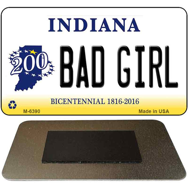 Bad Girl Indiana State License Plate Tag Novelty Magnet M-6390