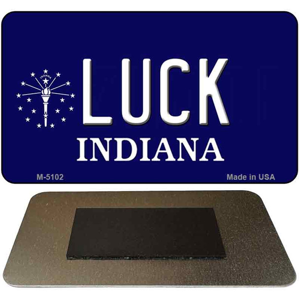 Luck Indiana State License Plate Tag Novelty Magnet M-5102