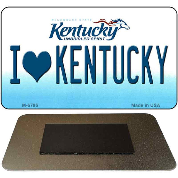 I Love Kentucky State License Plate Tag Novelty Magnet M-6786