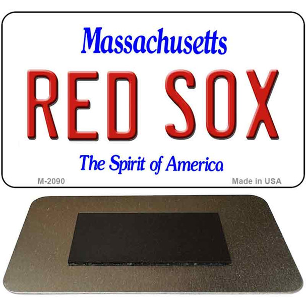 Red Sox Massachusetts State License Plate Tag Magnet M-2090