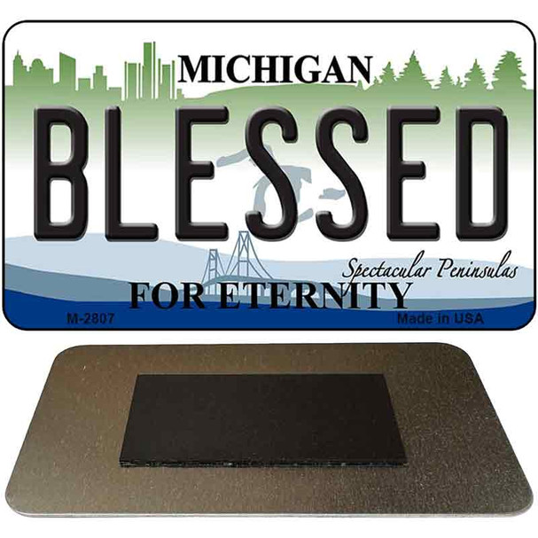 Blessed Michigan State License Plate Tag Novelty Magnet M-2807