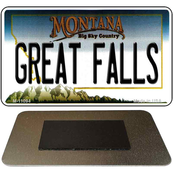 Great Falls Montana State License Plate Tag Novelty Magnet M-11094