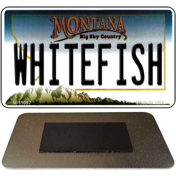 Whitefish Montana State License Plate Tag Novelty Magnet M-11097