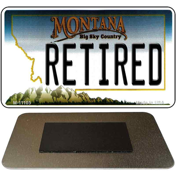 Retired Montana State License Plate Tag Novelty Magnet M-11105