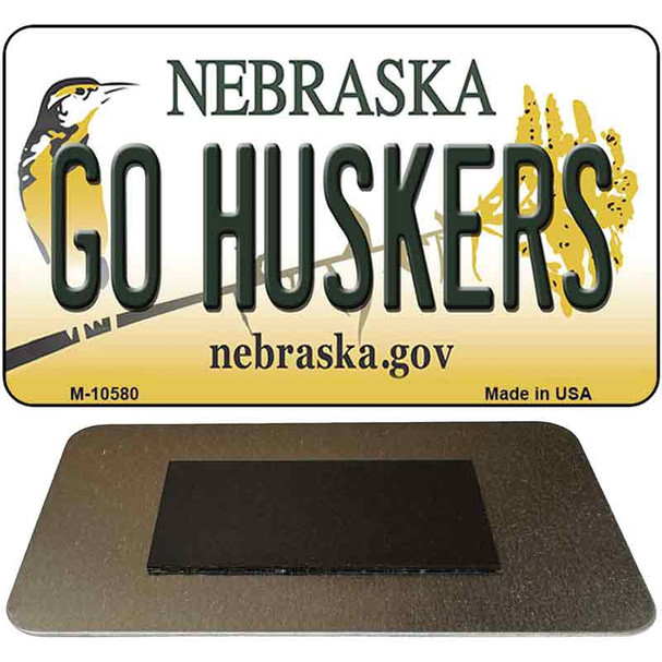 Go Huskers Nebraska State License Plate Tag Magnet M-10580