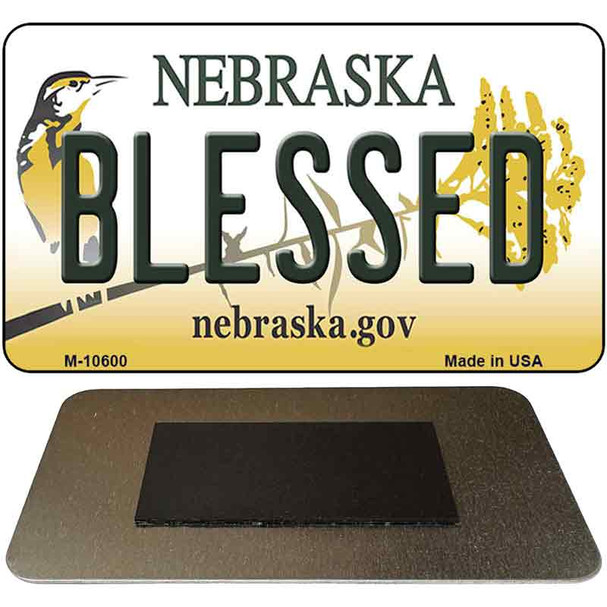 Blessed Nebraska State License Plate Tag Magnet M-10600