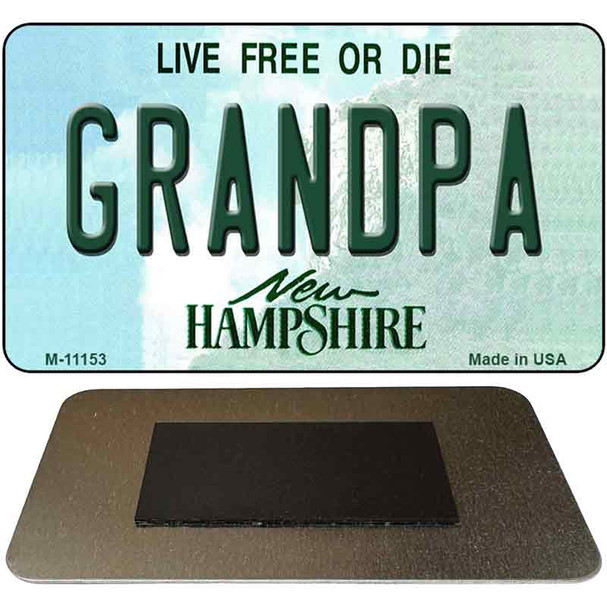 Grandpa New Hampshire State License Plate Tag Magnet M-11153