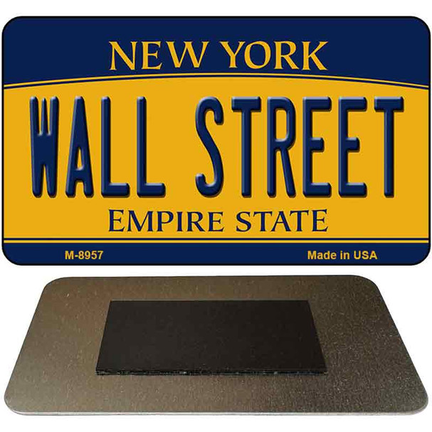 Wall Street New York State License Plate Tag Magnet M-8957