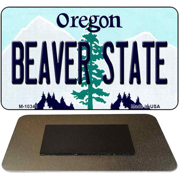 Beaver State Oregon State License Plate Tag Magnet M-10341