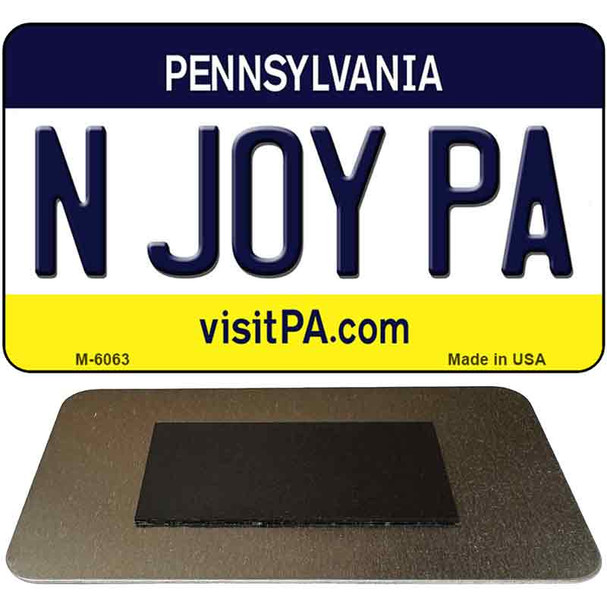 N Joy PA Pennsylvania State License Plate Tag Magnet M-6063