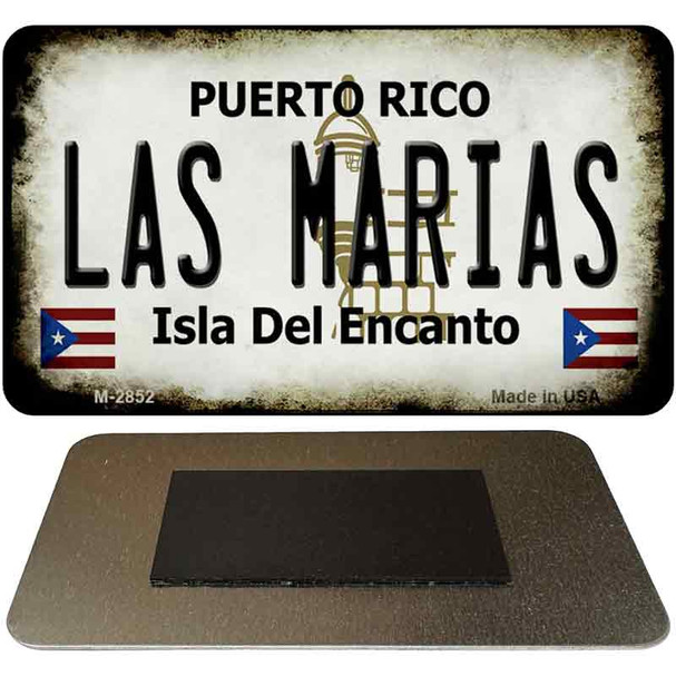 Las Marias Puerto Rico State License Plate Tag Magnet M-2852