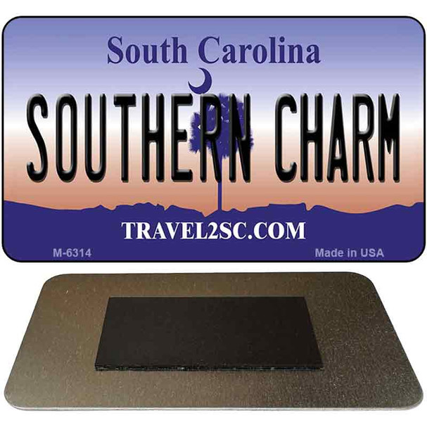 Southern Charm South Carolina State License Plate Tag Magnet M-6314