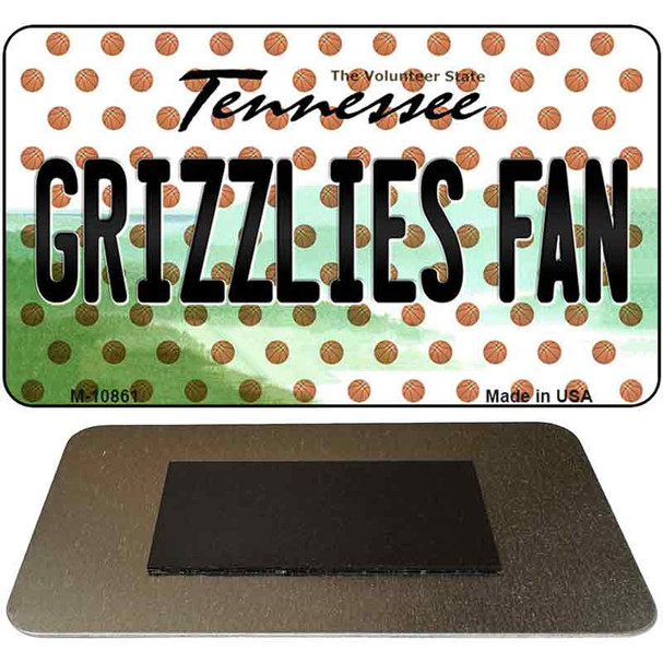 Grizzlies Fan Tennessee State License Plate Tag Magnet M-10861