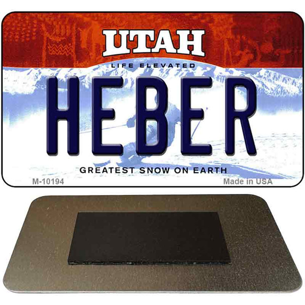 Heber Utah State License Plate Tag Magnet M-10194