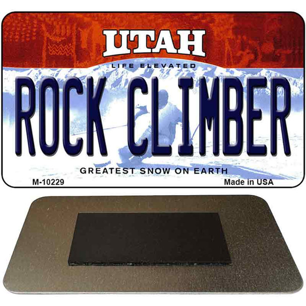 Rock Climbing Utah State License Plate Tag Magnet M-10229