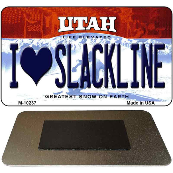 I Love Slackline Utah State License Plate Tag Magnet M-10237