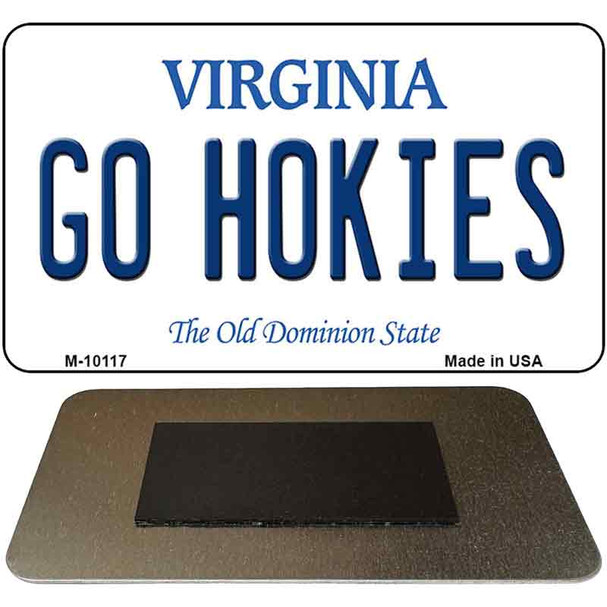 Go Hokies Virginia State License Plate Tag Magnet M-10117