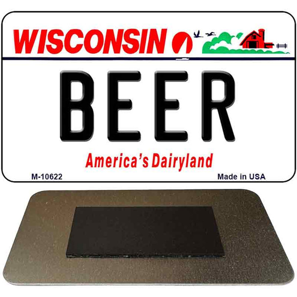 Beer Wisconsin State License Plate Tag Novelty Magnet M-10622