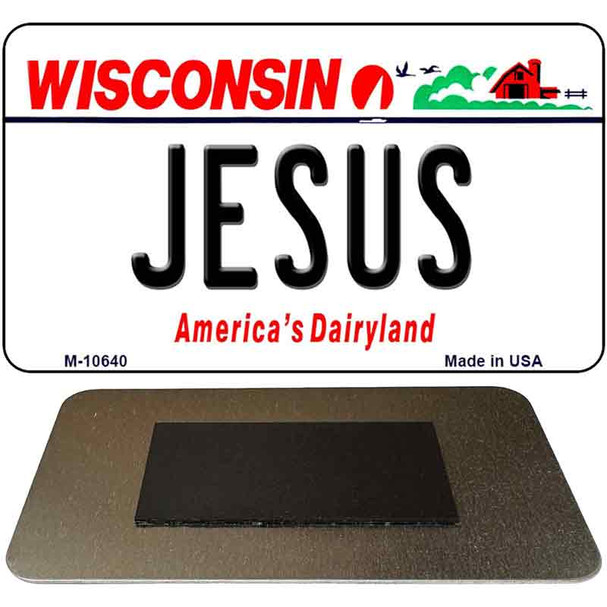 Jesus Wisconsin State License Plate Tag Novelty Magnet M-10640