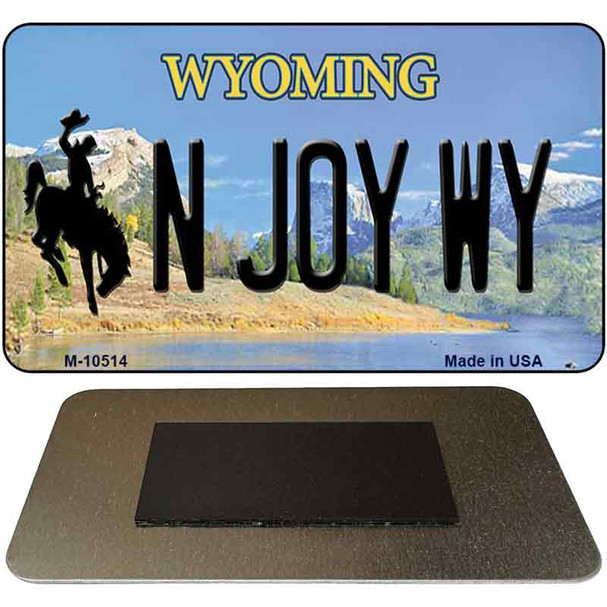 N Joy WY State License Plate Tag Magnet M-10514