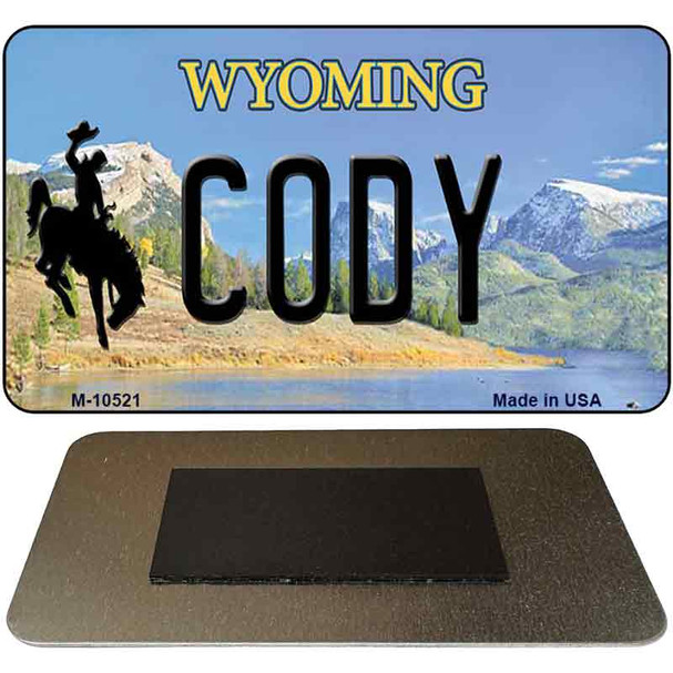 Cody Wyoming State License Plate Tag Magnet M-10521