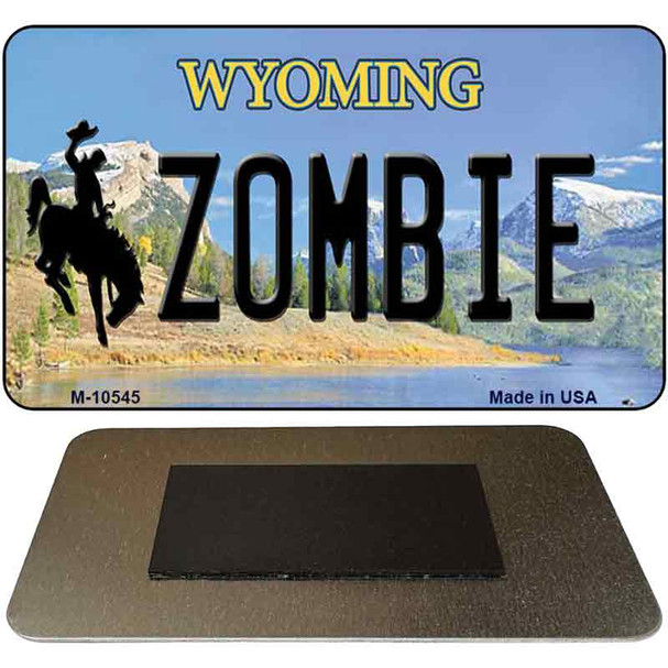 Zombie Wyoming State License Plate Tag Magnet M-10545