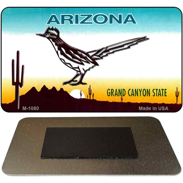 Road Runner Arizona State License Plate Tag Magnet M-1080
