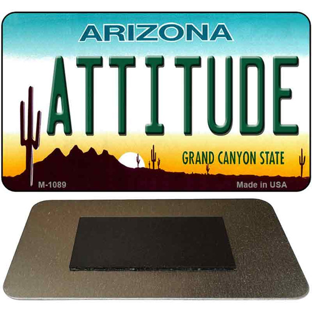 Attitude Arizona State License Plate Tag Magnet M-1089