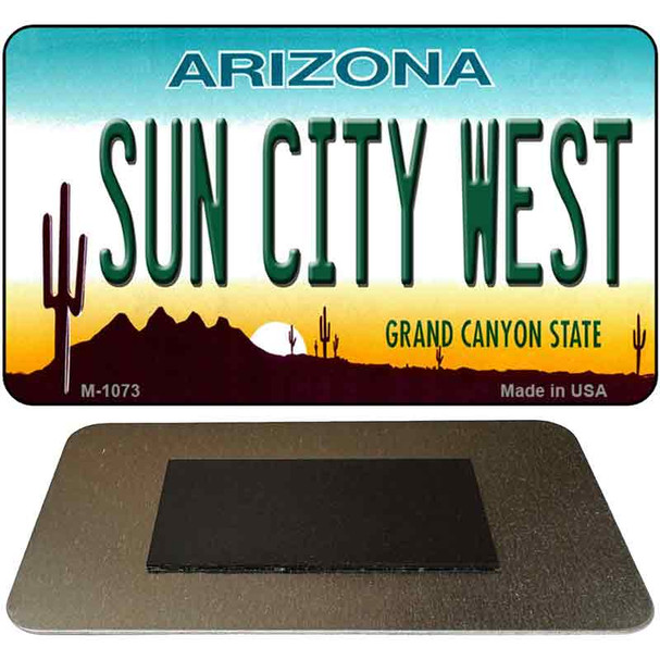 Sun City West Arizona State License Plate Tag Magnet M-1073