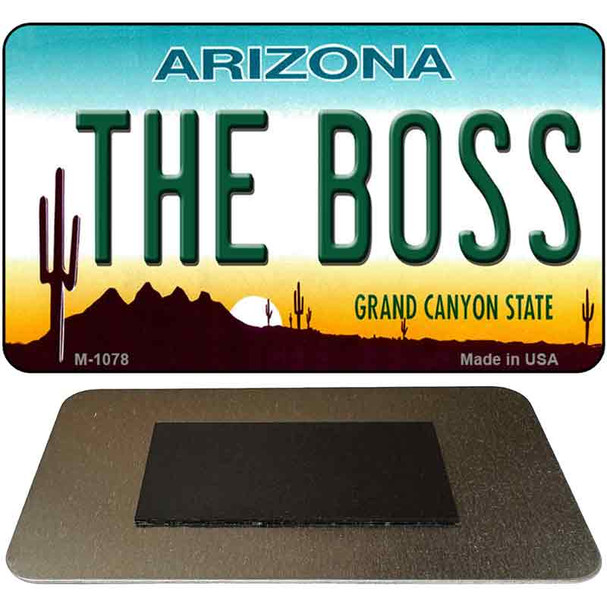 The Boss Arizona State License Plate Tag Magnet M-1078