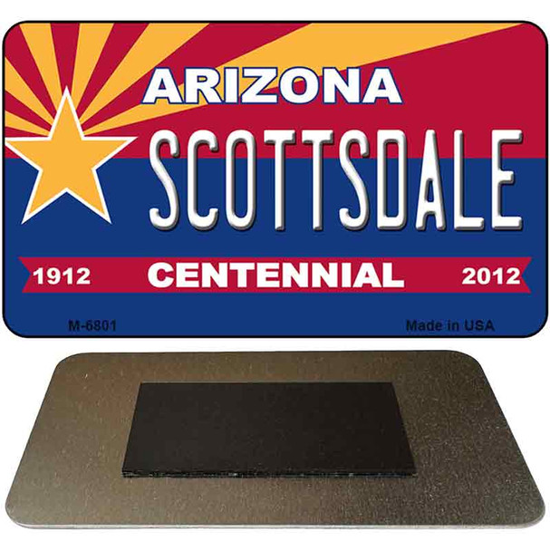 Scottsdale Arizona Centennial State License Plate Tag Magnet M-6801