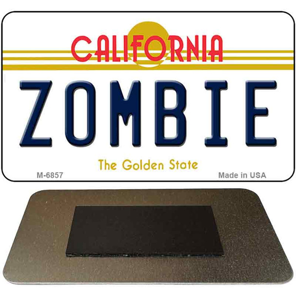 Zombie California State License Plate Tag Magnet M-6857