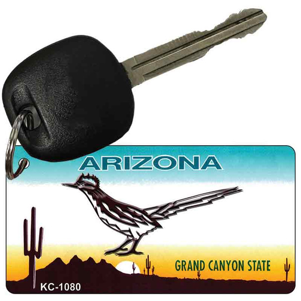 Road Runner Arizona State License Plate Tag Key Chain KC-1080